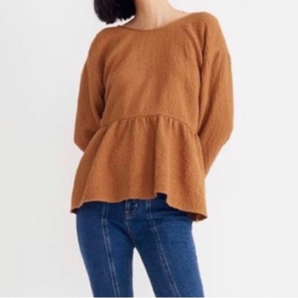 Madewell Peplum Open Back Top